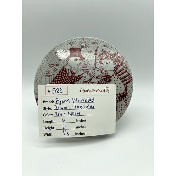 Bjorn Wiinblad October Optimisme Nymolle Denmark Wall Calendar Plaque #3013-12 - Picture 5 of 5